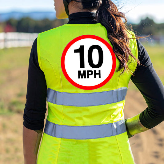 High Visibility Hi Vis Equestrian Reflective Vest Tabard Waistcoat 10MPH hi-viz