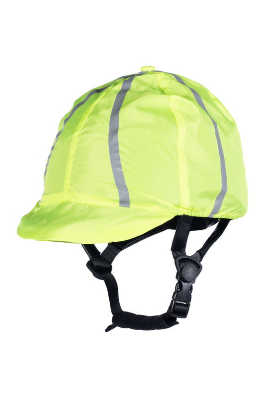 Official PW&S High Visibility Equestrian Reflective Hat Cover With Camera Symbol