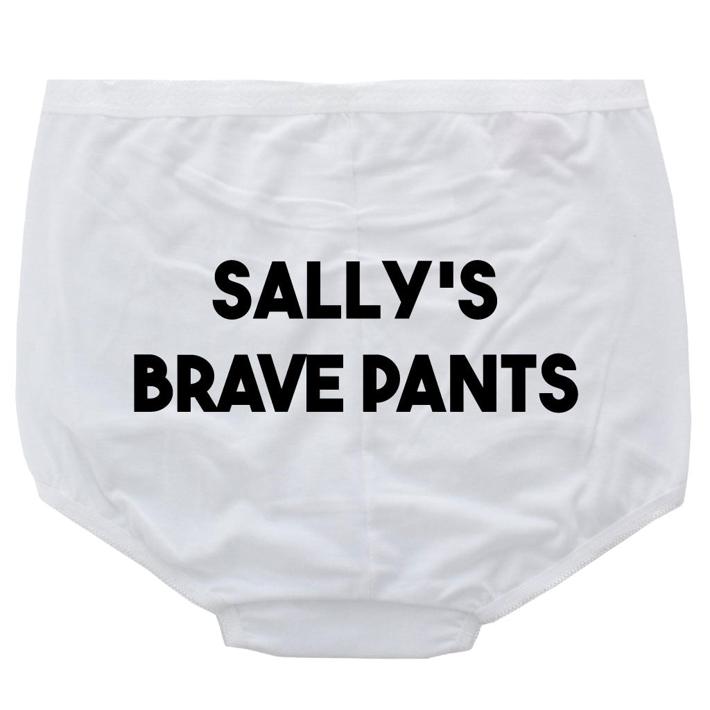 Ladies Personalised Brave Pants Knickers Briefs