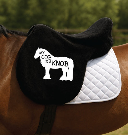 Personalised Fleece Saddle Cover - My Cob is a Knob