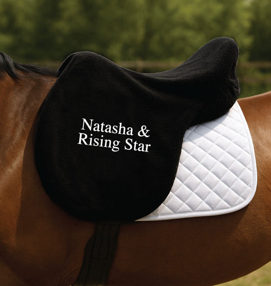 Personalised Fleece Saddle Cover - Standard Design