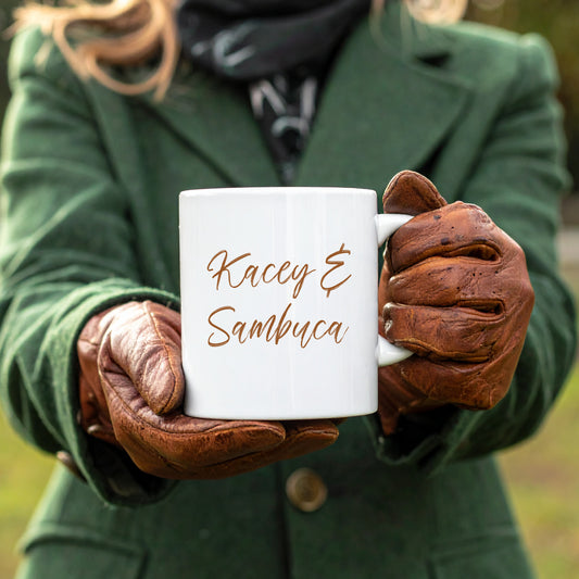 Personalised Watercolour Photograph Illustration Painting Mug – Custom Horse Design with Names