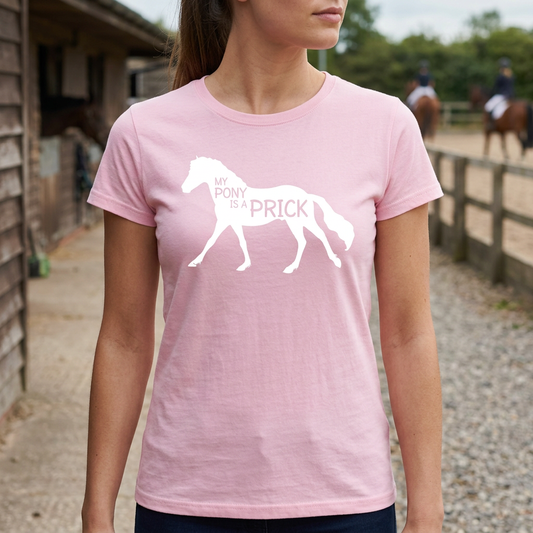 My Pony Is A Prick | Funny Equestrian T-Shirt & Polo Shirt