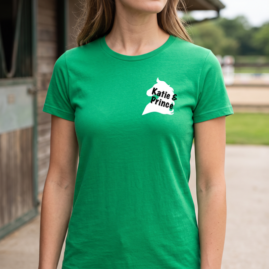 Personalised Horse Head T-Shirt & Polo Shirt | Custom Horse Name Equestrian Clothing