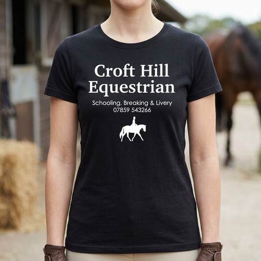 Personalised Equestrian Polo Shirt & T-Shirt | Livery Yard & Riding School Uniform