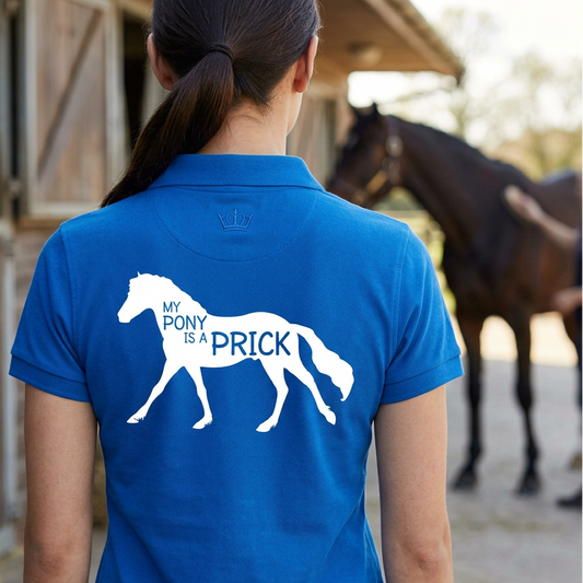 My Pony Is A Prick | Funny Equestrian T-Shirt & Polo Shirt