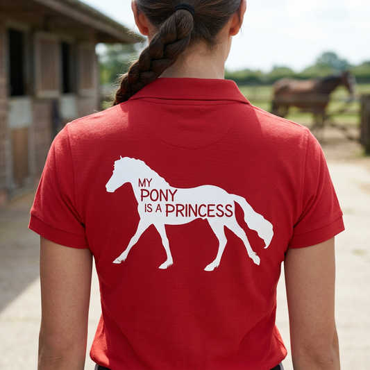My Pony Is A Princess | Cute Pony & Horse Rider T-Shirt & Polo Shirt