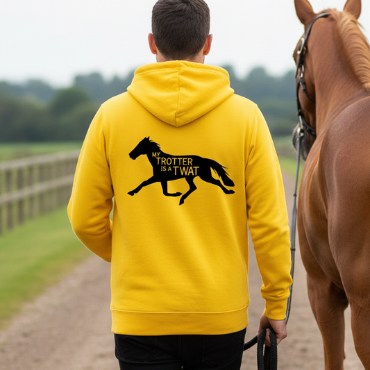My Trotter Is A Twat Funny Equestrian Hoodie
