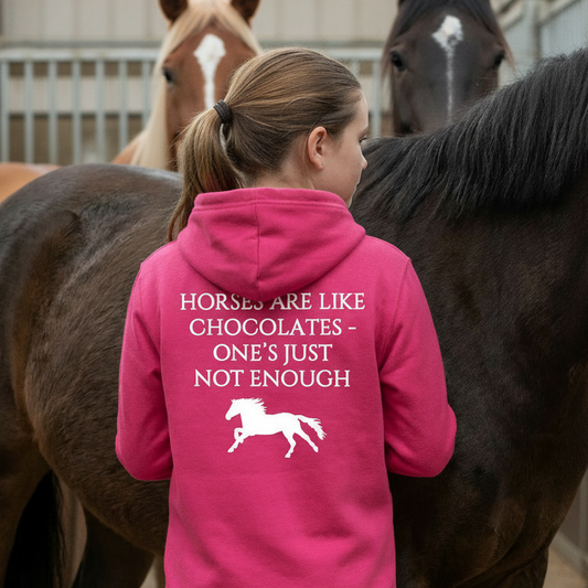 Horses are like Chocolate Funny Equestrian Hoodie
