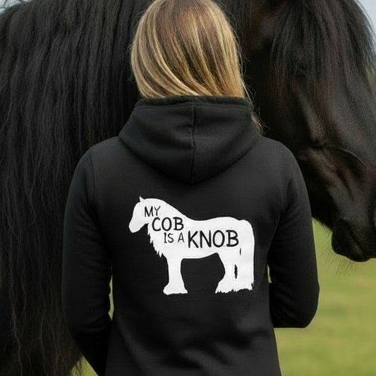My Cob Is A Knob Funny Equestrian Hoodie