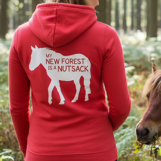 My New Forest Is A Nutsack Funny Equestrian Hoodie