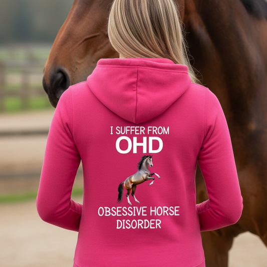 I Suffer With OHD Funny Equestrian Hoodie
