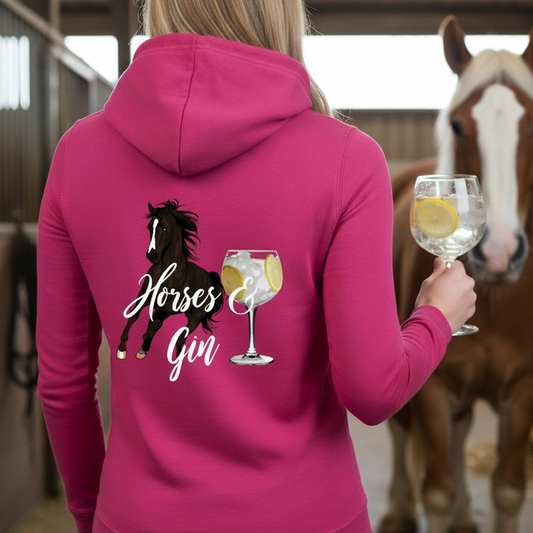 Horses and Gin Equestrian Hoodie