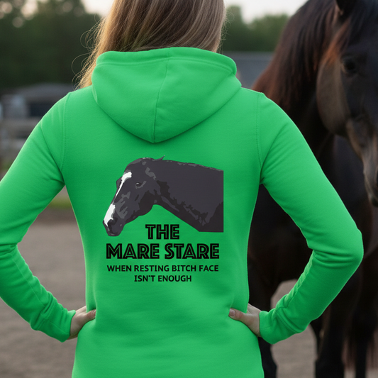 The Mare Stare Funny Equestrian Hoodie