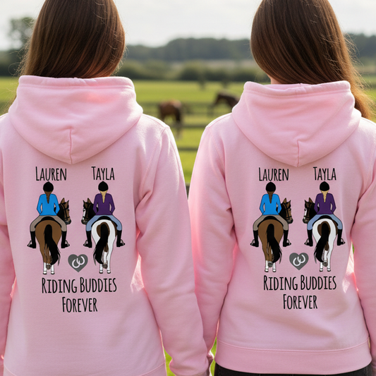 Personalised Pack of 2 Hoodies - Riding Buddies Forever