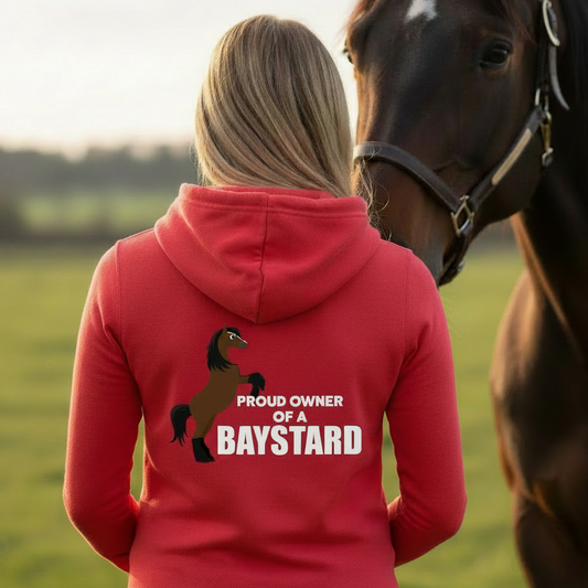 Proud Owner Of A Baystard Funny Equestrian Hoodie