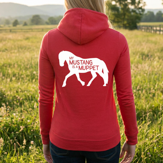 My Mustang Is A Muppet Funny Equestrian Hoodie