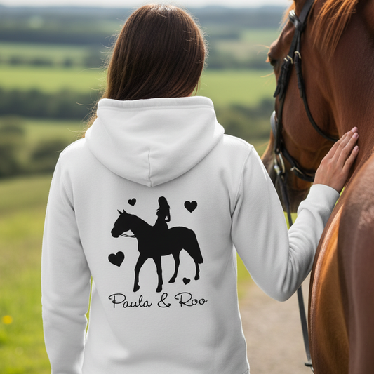 Personalised Female Horse Rider Equestrian Hoodie