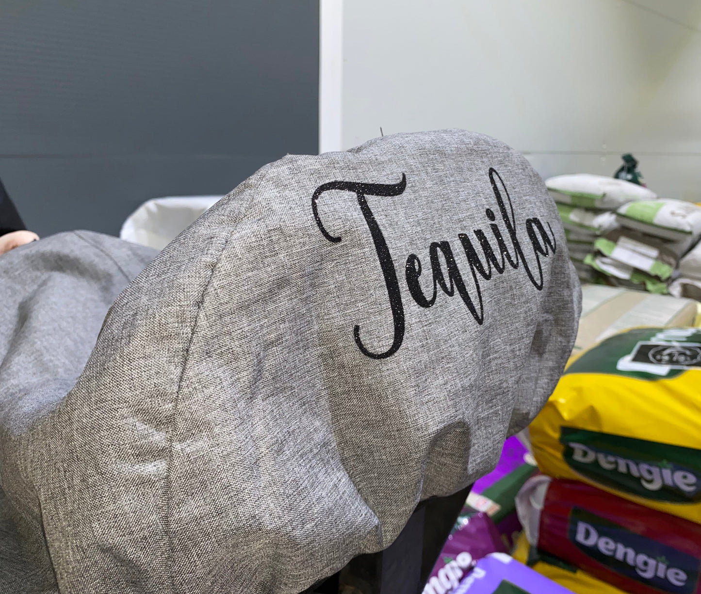 Personalised Water-Repellent Fleece Lined Ride-On Horse Saddle Cover - CALLIGRAPHY DESIGN
