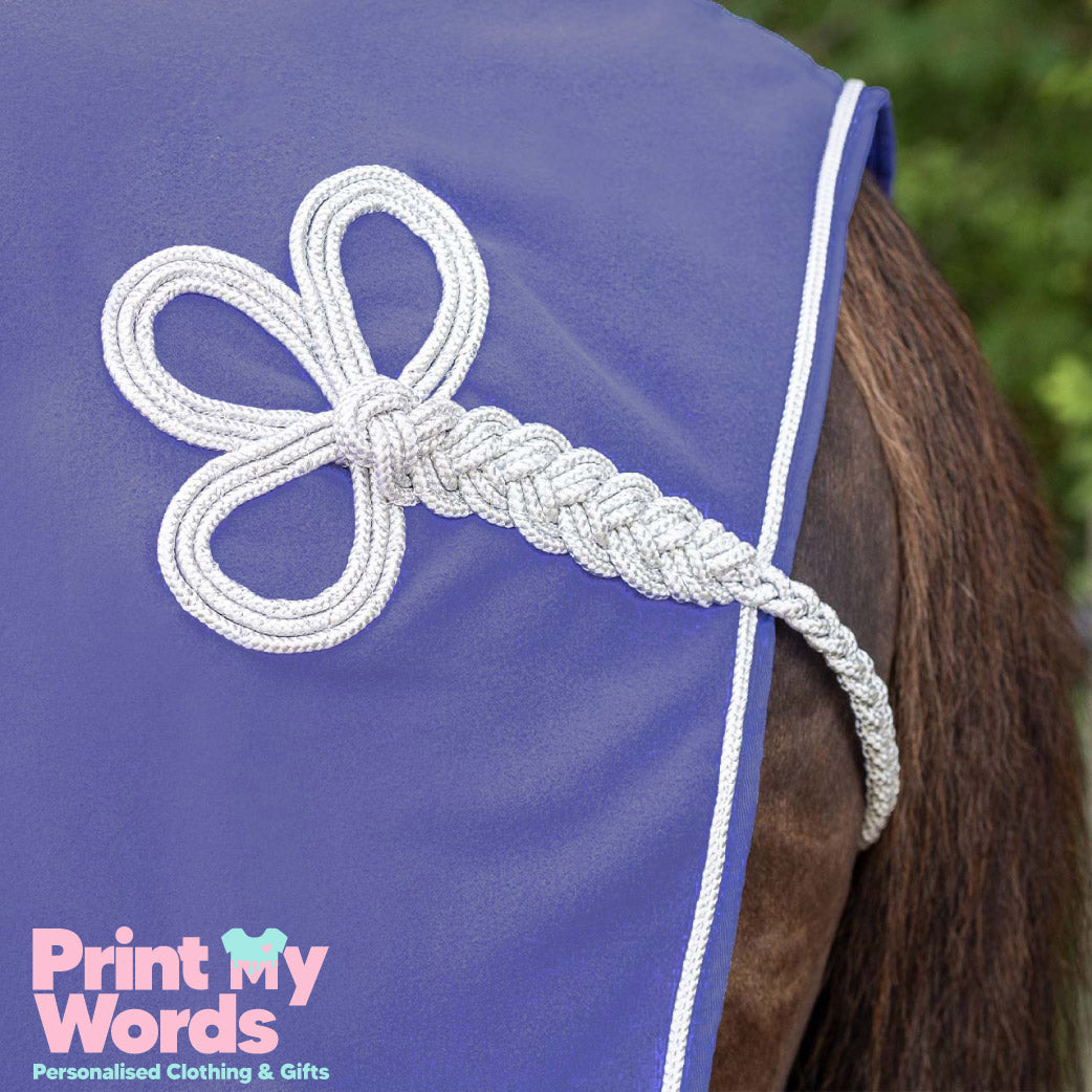Personalised Horse Fleece Rug Cooler | Custom Name Glitter Print | Soft Anti-Pill Stable & Travel Rug