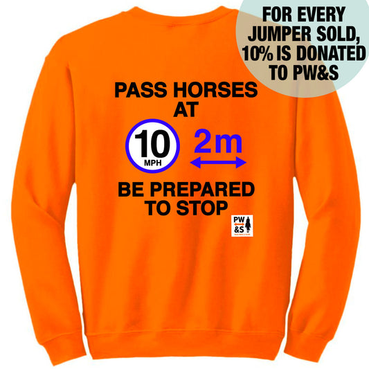 Official PW&S Sweatshirt - Unisex Informative Equestrian Road Safety Jumper