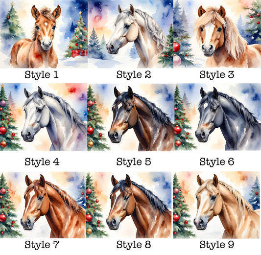 Personalised Christmas Horse Treat Box – Festive Pony Gift with Name