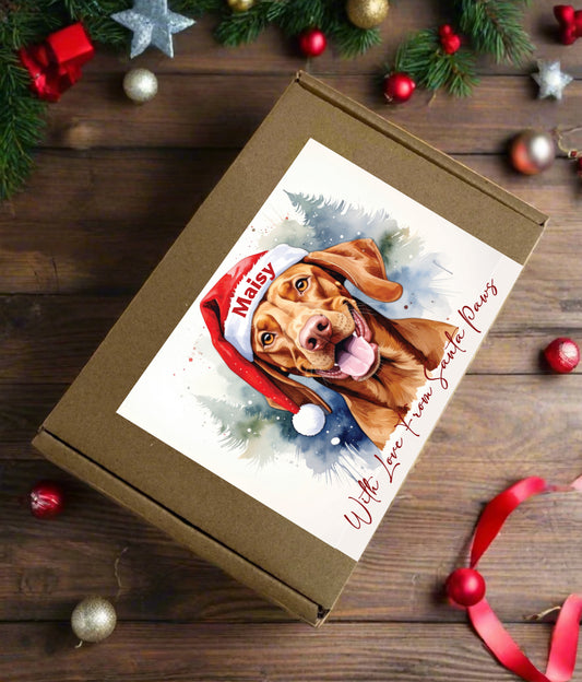 Any Dog Breed – Personalised Christmas Dog Treat Box – Festive Puppy Treats – Dog Xmas Gift Box – Dogs Christmas Present