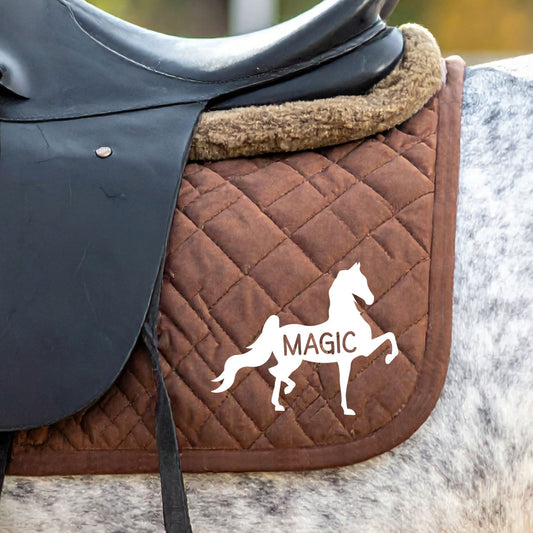 Personalised Equestrian Saddlecloth Saddle Pad - Saddlebred Design