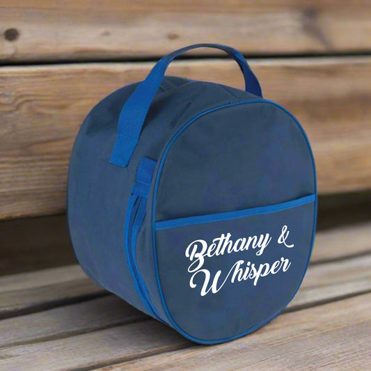 Personalised Equestrian Hat Bag - Script Design