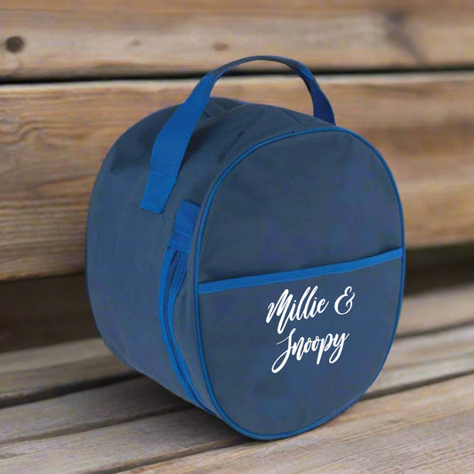 Personalised Equestrian Hat Bag - Scroll Design