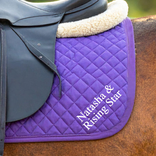Personalised Equestrian Saddlecloth Saddle Pad - Standard Design