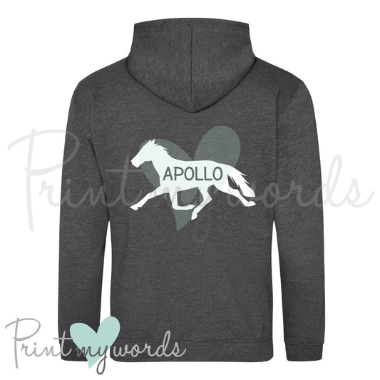 Personalised Equestrian Trotter Horse Silhouette Hoodie
