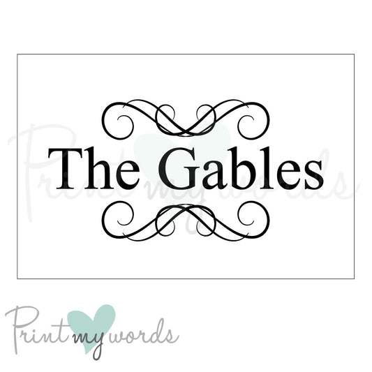 Personalised Wheelie Bin Stickers Labels House Name Number - Vintage