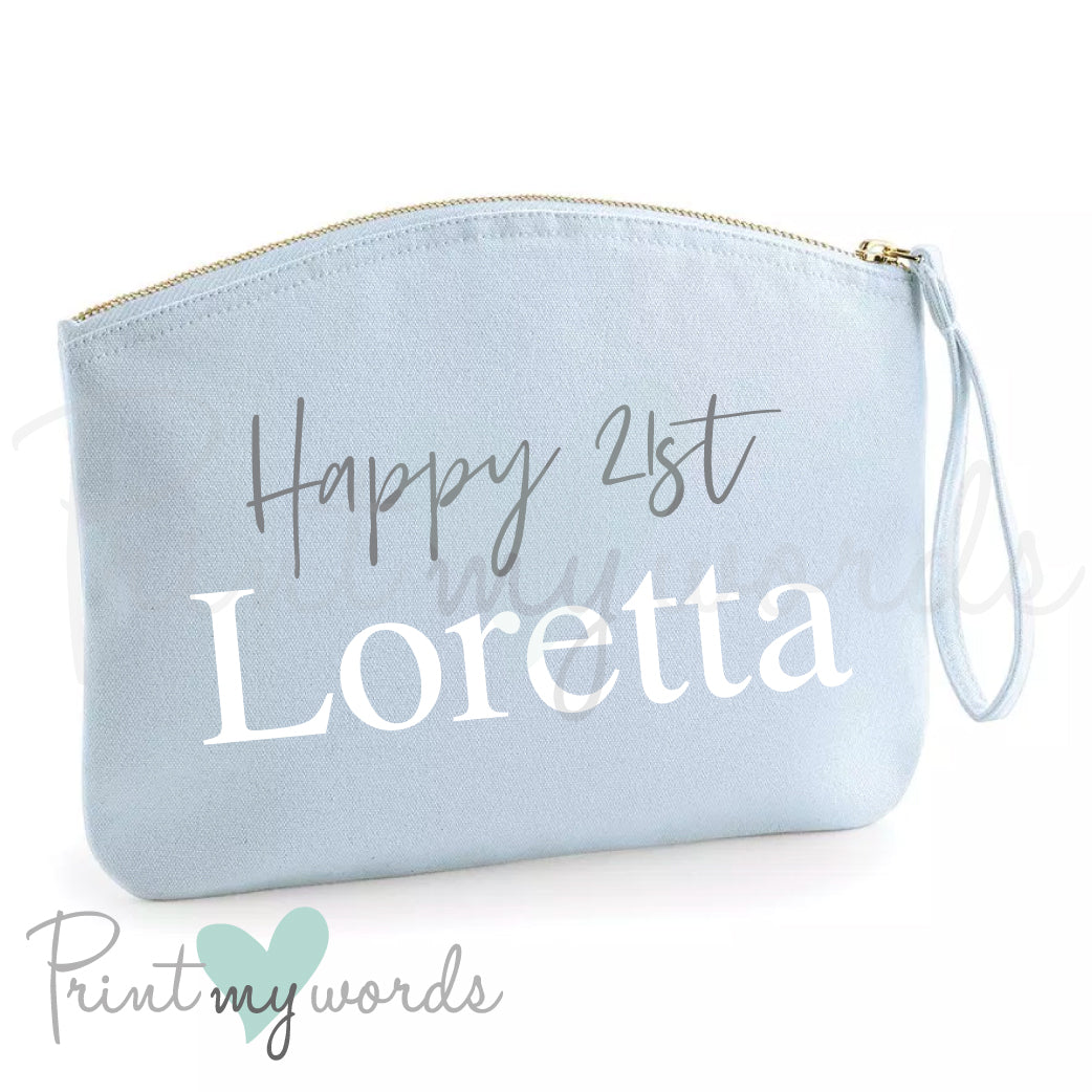 Personalised Happy Birthday Make Up Bag