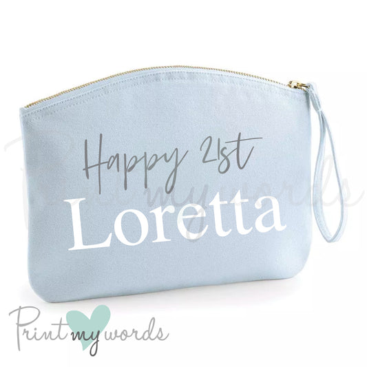 Personalised Happy Birthday Make Up Bag