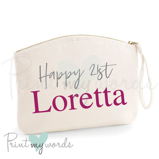 Personalised Happy Birthday Make Up Bag