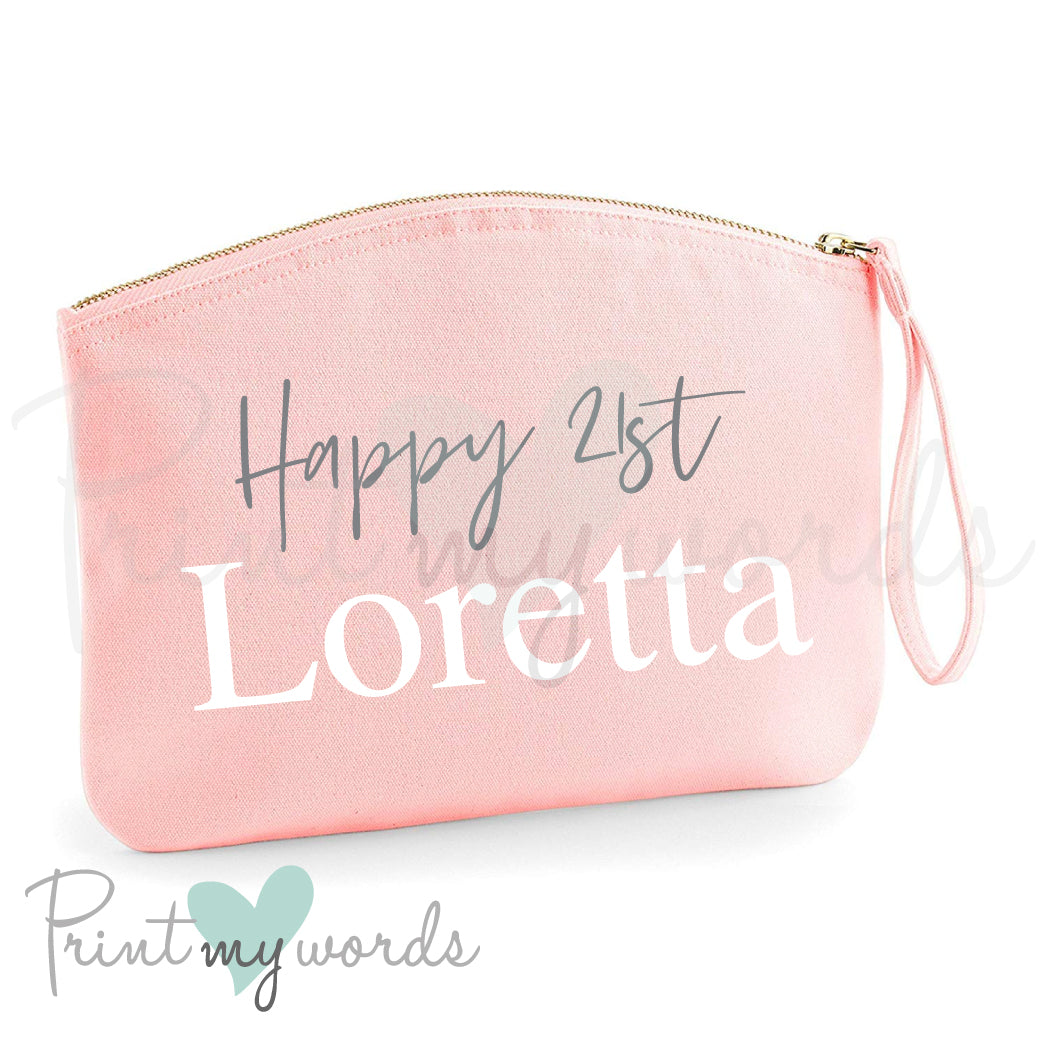 Personalised Happy Birthday Make Up Bag