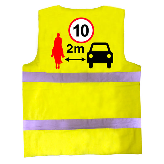 Men's High Visibility Reflective Vest GIVE SPACE hi viz