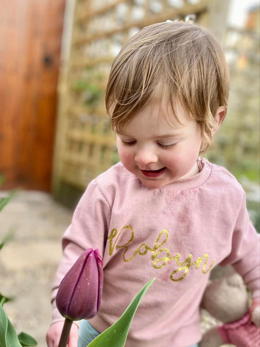 Personalised Toddler Baby Sweatshirt - Playful Font