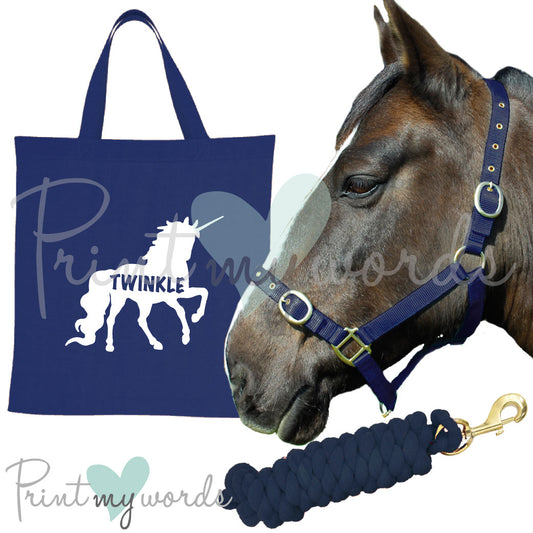 'Alexa' Personalised Matching Equestrian Set - Princess Unicorn Design