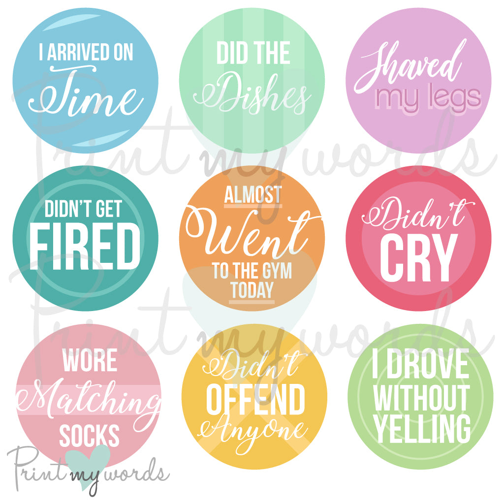 10 Sticker Pack. Motivational Stickers. Adult Stickers. Planner