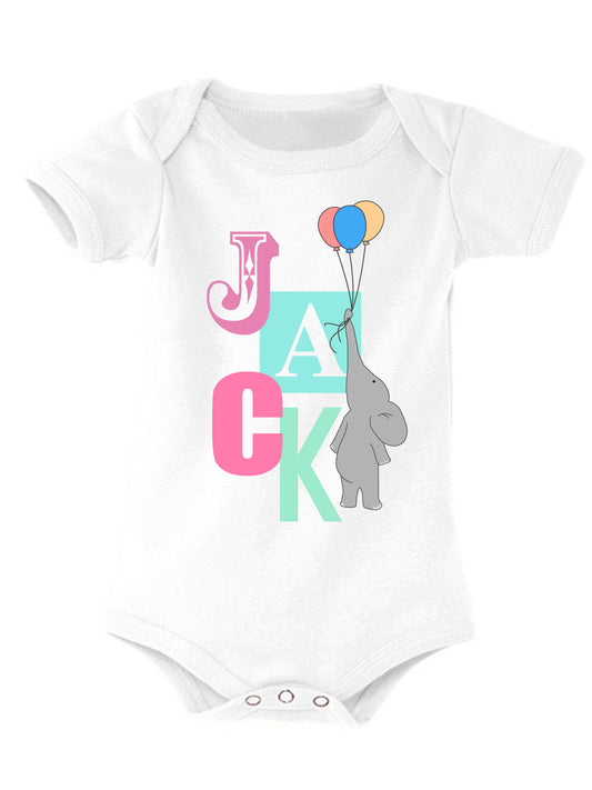 Personalised Name Baby Vest Bodysuit Onesie