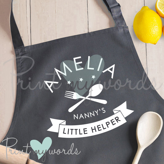 Children's Personalised Kitchen Cooking Apron Bib - Little Helper