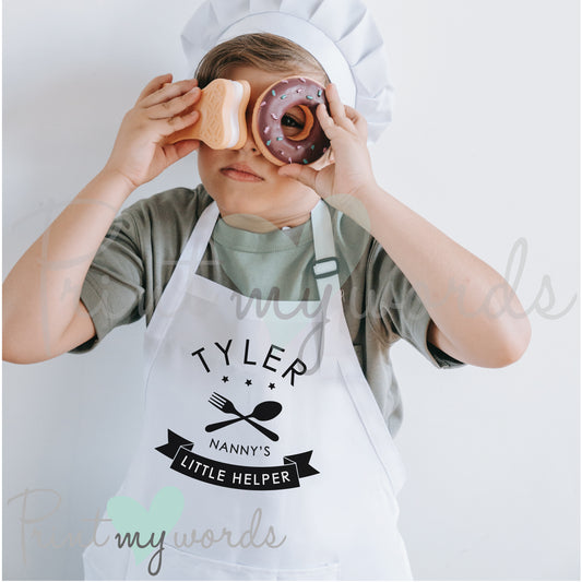 Children's Personalised Kitchen Cooking Apron Bib - Little Helper