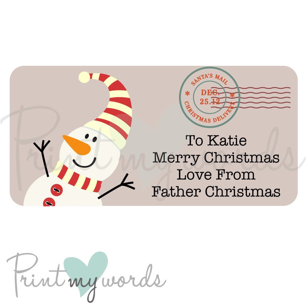 Personalised Christmas Stickers CS13