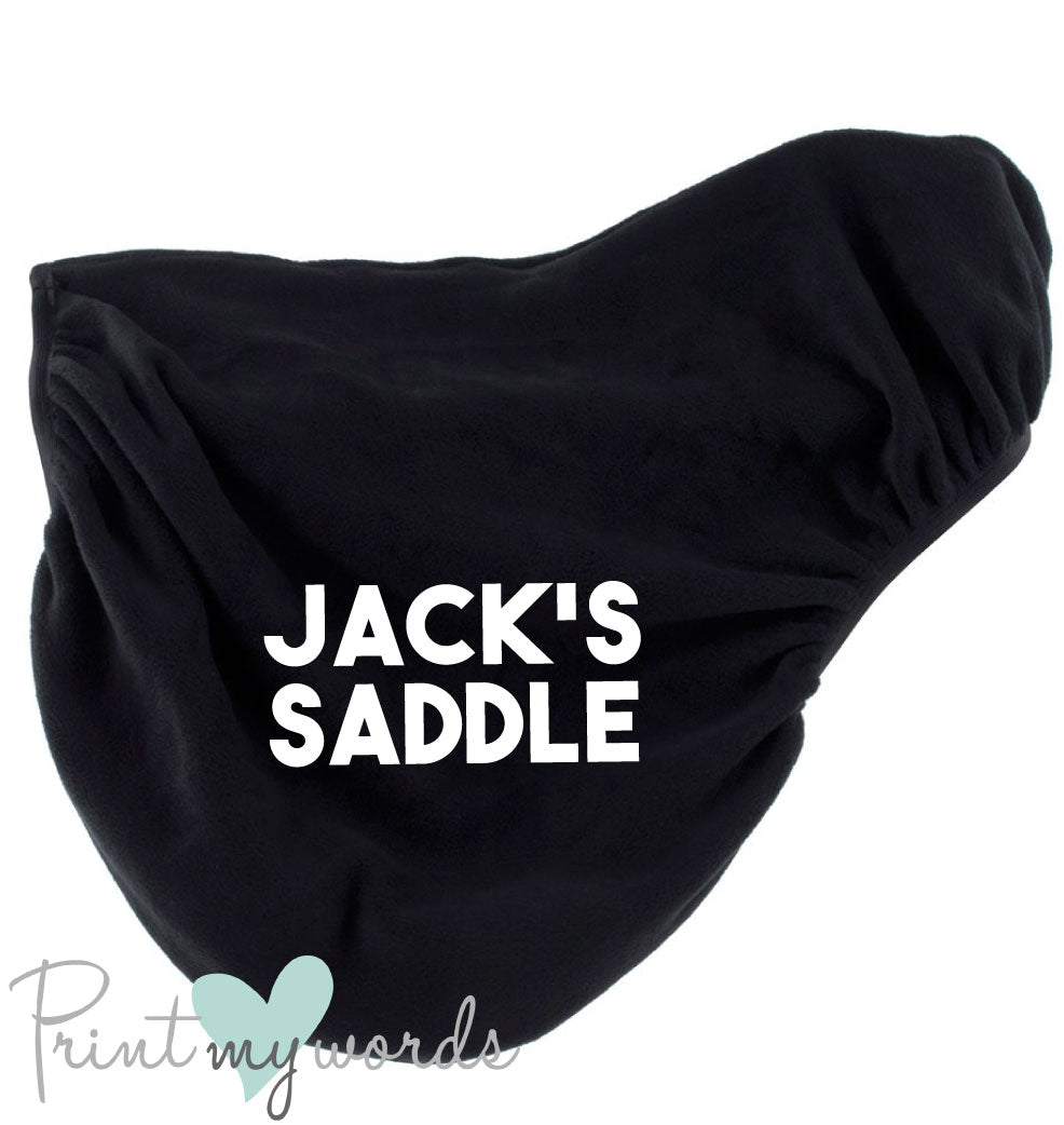 Personalised Fleece Saddle Cover for Horses – Custom Saddle Protector - Bold Design