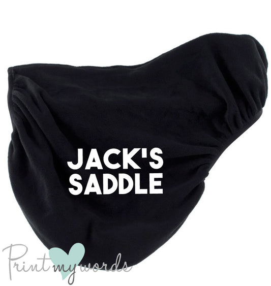 Personalised Fleece Saddle Cover for Horses – Custom Saddle Protector - Bold Design