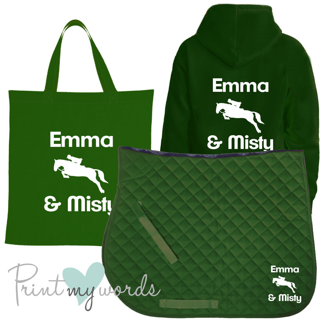 'Dolly' Children's Personalised Matching Equestrian Set - Jumping Design