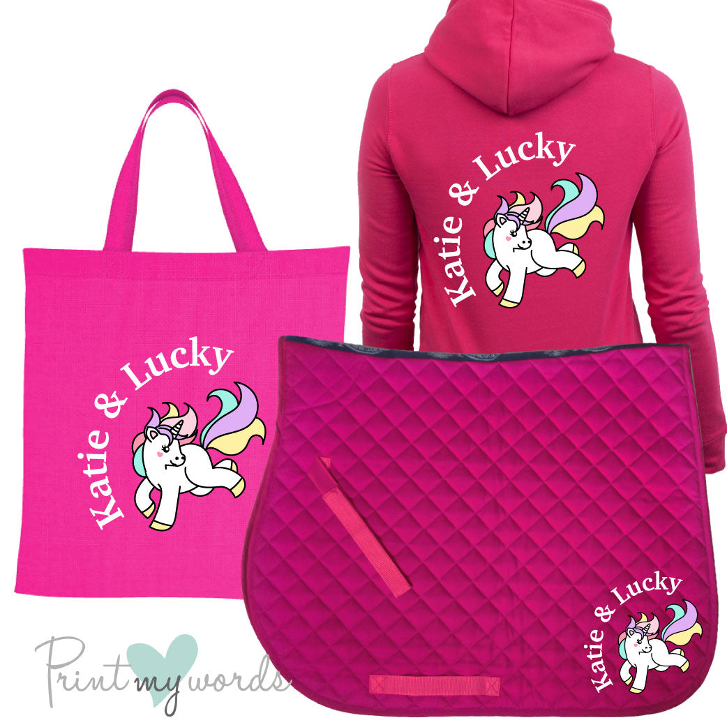 'Dolly' Ladies Personalised Matching Equestrian Set - Unicorn Design