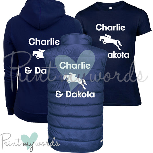 'Erin' Children's Personalised Matching Equestrian Set - Jumping Design